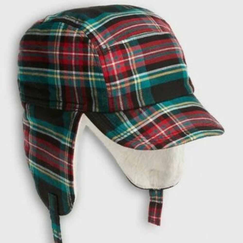 Baby Gap NWT Plaid Lined Trapper Hat 513645 0-6 Months